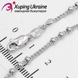Цепочка родиум панцирное мелкое плетение 45 см Цепочка родиум панцирное мелкое плетение 45 см