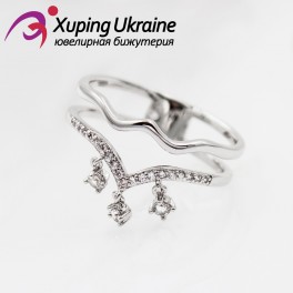 Кольцо родиум двойное "Корона" Кольцо родиум двойное "Корона"