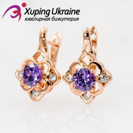 Серьги позолота Камень 0,6 см "Цветок-ромб" Серьги позолота Камень 0,6 см "Цветок-ромб"