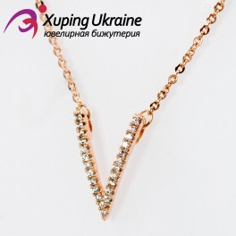 Кулон на цепочке позолота "V" Кулон на цепочке позолота "V"
