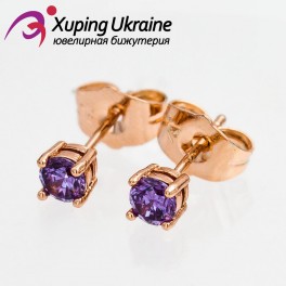 Серьги-гвоздики позолота камень 0,4 Серьги-гвоздики позолота камень 0,4