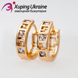 Серьги лимонная позолота "Узор" Серьги лимонная позолота "Узор"