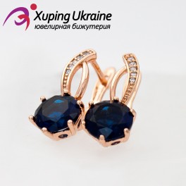 Серьги позолота "Круглый камень 0,8" Серьги позолота "Круглый камень 0,8"