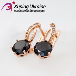 Серьги позолота "Круглый камень 0,8" Серьги позолота "Круглый камень 0,8"