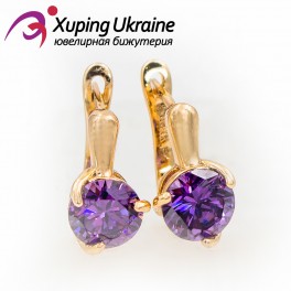 Серьги лимонная позолота Камень 0,7 Серьги лимонная позолота Камень 0,7