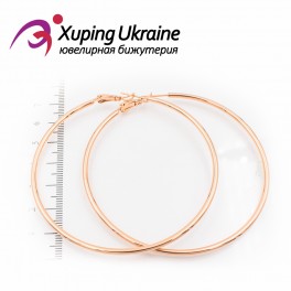 Серьги-кольца позолоченные 6,5 см, (гладкие) Серьги-кольца позолоченные 6,5 см, (гладкие)
