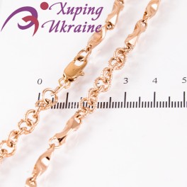 Цепочка позолота (круглые звенья+мет. пластины) 0,5/45 см Цепочка позолота (круглые звенья+мет. пластины) 0,5/45 см