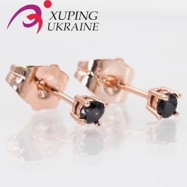 Серьги-гвоздики позолота "Квадратный камень 0,3 " Серьги-гвоздики позолота "Квадратный камень 0,3 "