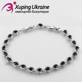 Браслет родиум камушки-капельки Браслет родиум камушки-капельки