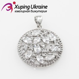Кулон родиум "Кругв камнях" Кулон родиум "Кругв камнях"