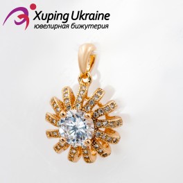 Подвеска лимонная позолота Камень 0,7 Подвеска лимонная позолота Камень 0,7