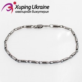 Браслет Xuping черный родиум - бочонки 0,3/19,5 см 