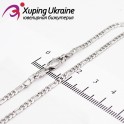 Цепочка Xuping плетение картье (фигаро) 0,2/50 см родиум 