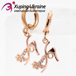 Серьги-колечки позолота Туфелька Серьги-колечки позолота Туфелька