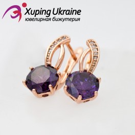 Серьги позолота "Круглый камень 0,8" Серьги позолота "Круглый камень 0,8"
