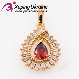 Подвеска лимонная позолота "Капля" Подвеска лимонная позолота "Капля"