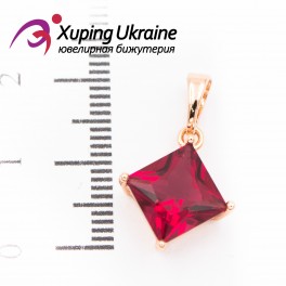 Подвеска позолота Ромб-камень на основании Подвеска позолота Ромб-камень на основании