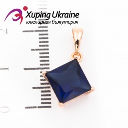 Подвеска позолота Ромб-камень на основании Подвеска позолота Ромб-камень на основании