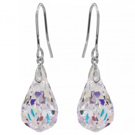 Серьги-крючки Swarovski Граненая капля-изгиб Серьги-крючки Swarovski Граненая капля-изгиб