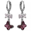 Серьги родиум Swarovski "Бабочка"
