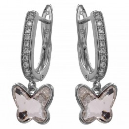 Серьги родиум Swarovski "Бабочка" Серьги родиум Swarovski "Бабочка"