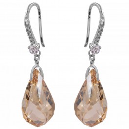Серьги Swarovski Граненая капля на крючке Серьги Swarovski Граненая капля на крючке