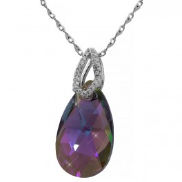 Кулон Swarovski на цепочке Капля в держателе из камней Кулон Swarovski на цепочке Капля в держателе из камней