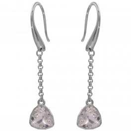 Серьги (крючки) Swarovski Треугольний камень на цепочке Серьги (крючки) Swarovski Треугольний камень на цепочке