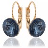 Серьги лимонная позолота Swarovski Crystals 1,2 см