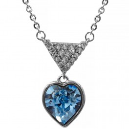 Кулон на цепочке Swarovski "Сердце-камень на треугке из камней" Кулон на цепочке Swarovski "Сердце-камень на треугке из камней"