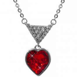 Кулон на цепочке Swarovski "Сердце-камень на треугке из камней" Кулон на цепочке Swarovski "Сердце-камень на треугке из камней"