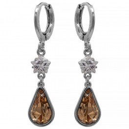Серьги родиум Swarovski "Капля" Серьги родиум Swarovski "Капля"