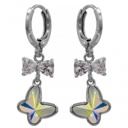 Серьги родиум Swarovski "Бабочка" Серьги родиум Swarovski "Бабочка"