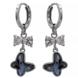 Серьги родиум Swarovski "Бабочка" Серьги родиум Swarovski "Бабочка"