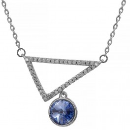 Кулон на цепочке Swarovski Камень 0,7 с треугольником из камней Кулон на цепочке Swarovski Камень 0,7 с треугольником из камней