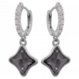 Серьги (колечки) Swarovski Ромб-на кольце Серьги (колечки) Swarovski Ромб-на кольце