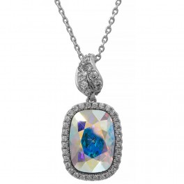 Кулон Swarovski на цепочке "Прямоугольный камень в оправе" Кулон Swarovski на цепочке "Прямоугольный камень в оправе"