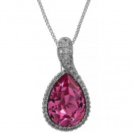Кулон Swarovski на цепочке Капля-камень в оправе Кулон Swarovski на цепочке Капля-камень в оправе