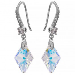 Серьги-крючки Swarovski "Ромбик" Серьги-крючки Swarovski "Ромбик"