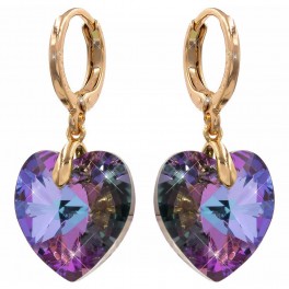 Серьги «Сердца» лим. позолота Swarovski Crystals 3 см Серьги «Сердца» лим. позолота Swarovski Crystals 3 см