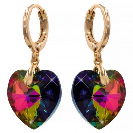 Серьги «Сердца» лим. позолота Swarovski Crystals 3 см Серьги «Сердца» лим. позолота Swarovski Crystals 3 см