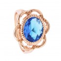 Кольцо позолота "Перстень – голубой камень"