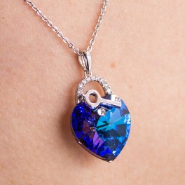 Кулон на цепочке Swarovski Объемное сердце Кулон на цепочке Swarovski Объемное сердце