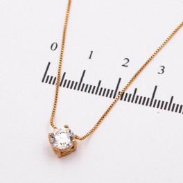Подвеска на цепочке "Камушек 0,6" позолота
