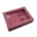 Эксклюзивный бархатный органайзер для украшений (розовый)