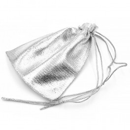 Серебрянный мешочек для бижутерии 7х9 см