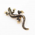 Брошь "Саламандра" лимонная позолота