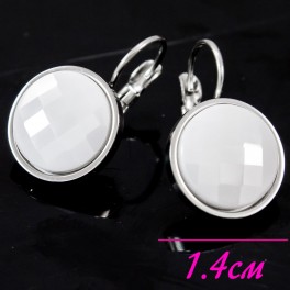 Серьги (франц. заст.) с керамикой Овал, круг-1,5 см Серьги (франц. заст.) с керамикой Овал, круг-1,5 см