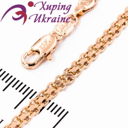 Цепочка позолота "двухрядное якорное" 0,3/59 см (Медицинское золото) Цепочка позолота "двухрядное якорное" 0,3/59 см (Медицинское золото)