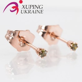Серьги-гвоздики "Камень 0,2 в цветке держателе" Серьги-гвоздики "Камень 0,2 в цветке держателе"